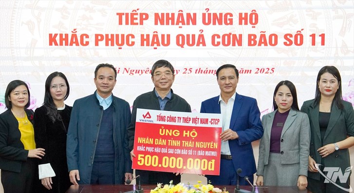 Vietnam Steel Corporation – JSC provides 500 million VND in support to Thai Nguyen Province for post-flood recovery